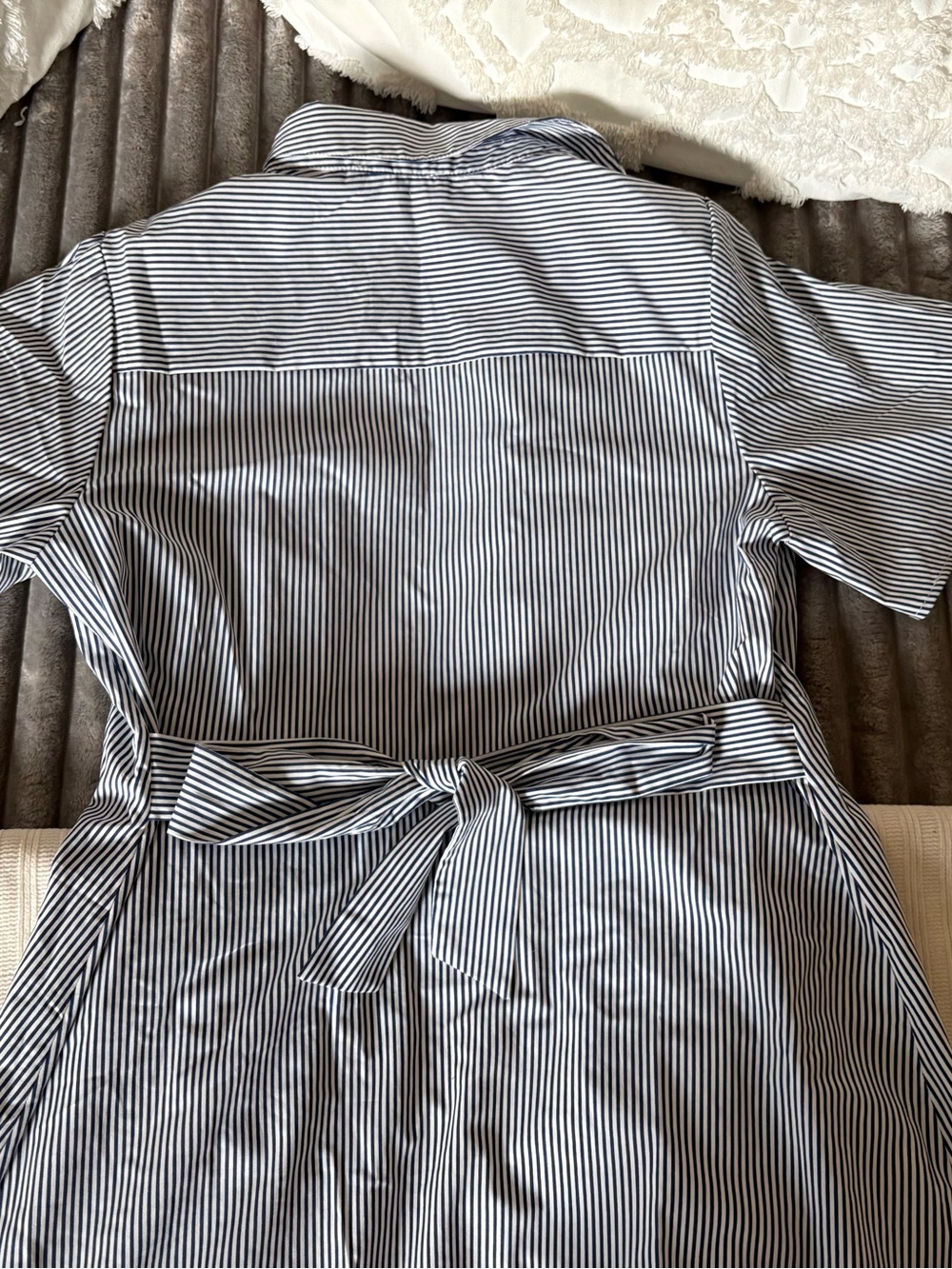 Figueroa + Flower Striped Button-Front Dress in Navy and White Figueroa & Flower - Picture 5 of 8